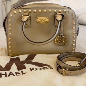 Michael Kors gold studded bag